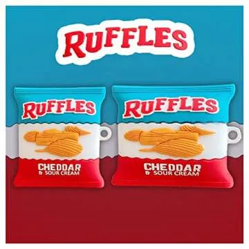 Cute 3D Funny Ruffles Cartoon Soft Silicone Cover, Kawaii Cool Keychain Design Skin, for Girls Children and Boys for Airpod 1/2 Case