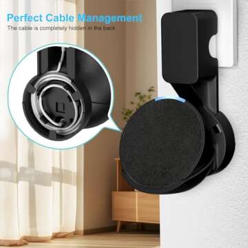 ZUOLACO Wall Mount Holder for Echo Pop, Outlet Hanger Stand for Echo Pop, Built-in Cable Management