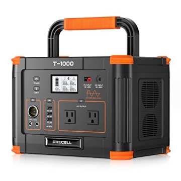GRECELL 999Wh Solar Generator 1000W - Perfect for Camping & Backup Power