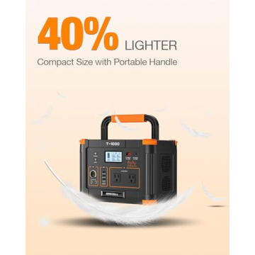 GRECELL 999Wh Solar Generator 1000W Portable Power Station