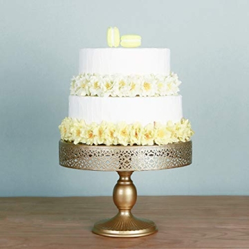 VILAVITA Gold 12 Inch Cake Stand for Weddings and Parties