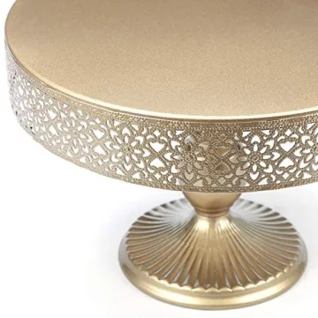 VILAVITA Gold 12 Inch Cake Stand for Weddings and Parties
