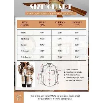 Beaully Womens Casual Plaid Brushed Flannel Button Down Pocketed Shirt Jacket Shackets Coats 6025 Kahki X-Large