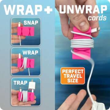 CordBrick Weighted Cord Holder for Nightstand - Phone Charger Cable Management for Travel, Phone Accessory, Stocking Stuffers for Adults - Multipurpose Gift for Home, Office, Silicone (Light Gray)