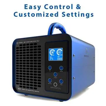 Airthereal MA10K-PRODIGI Digital Ozone Generator 10,000mg/hr High Capacity - Ozone Machine, O3 Odor Remover Ionizer - Adjustable Settings for Any Size Room, Blue