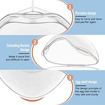 Smlpuame Pacifier Case,4 Pack BPA Free Pacifier Holder Case,Transparent Container Box for Baby Binky（Not Included),Essential Pacifier Accessories,Alway Keep Paci Clean,Easy to Clean(Transparent)