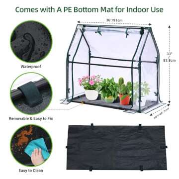 Ohuhu Mini Greenhouse: Compact Portable Plant Protector