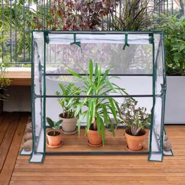 Ohuhu Mini Greenhouse: Compact Portable Plant Protector