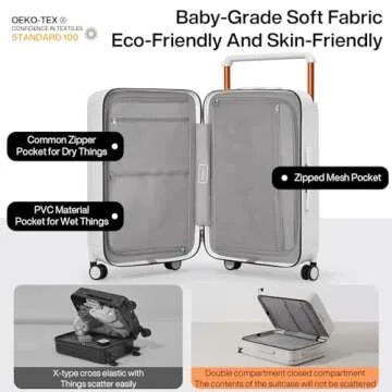 Mixi 20" Lightweight Carry On Luggage with TSA Lock