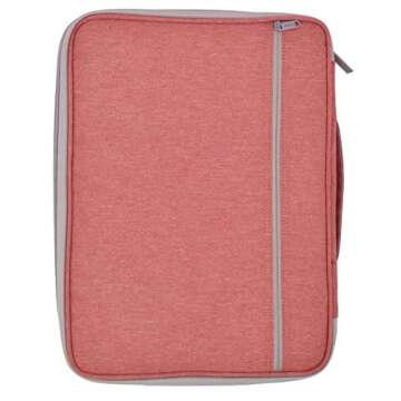 mygreen Multi-functional A4 Document Bags Portfolio Organizer-Waterproof Travel Pouch Zippered Case for Ipads, Notebooks Documents (Salmon Pink)
