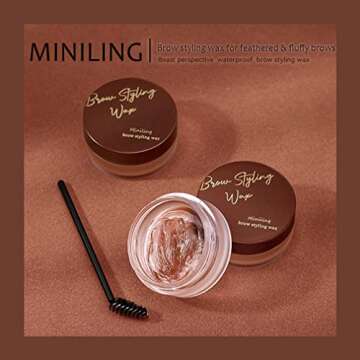 3D Brows Setting Gel Wax Brow Soap Long-lasting Waterproof Natural Wild Eyebrow Shaping Soap for Feathered & Fluffy Brow Clear Eyebrow Solid Gel Get Brow Lamination Effect Easily Stay in Place All Day
