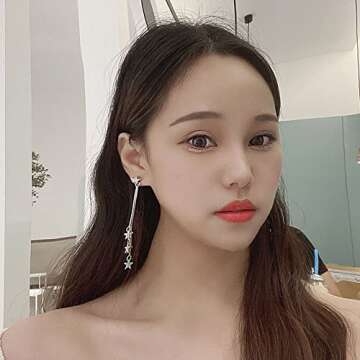 Meteor Star Pendant Earrings for Women Jewelry Gold Silver Lucky Star Dangle Earrings Long Tassel Drop Earrings