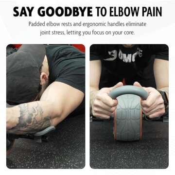 DMoose Ab Roller Wheel with Elbow Support for Core Training