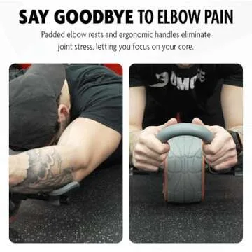 DMoose Ab Roller Wheel with Elbow Support for Core Training