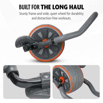 DMoose Ab Roller Wheel with Elbow Support for Core Training