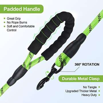 Petmegoo Heavy Duty 5ft Dog Leash for Safety & Comfort