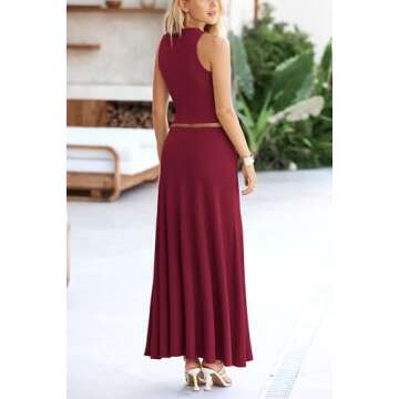 PRETTYGARDEN Women's Maxi Skirt Two Piece Set - Summer Style