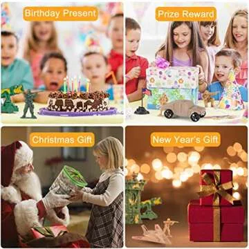 Divwa Army Men Toys for Boys 8-12, Military Soldier Army Base 160 Pcs Set Including WW2 Khaki Green Plastic Army Men Figure and Accessories with Handbag for Kid Boy Toddler Age 6-12 8-12