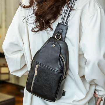 Small Duffle Bag,Sling Bag for Women-Crossbody Bags Fanny Pack Anti Theft Chest Bag for Travel Shopp...