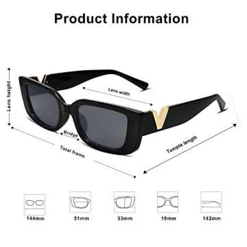 Allarallvr Cat Eye Sunglasses for Women - Retro Style Shades