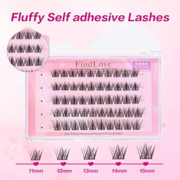 Stick on Lashes Self Adhesive Press on Glueless Gluefree Lash for Women No Glue Needed Natural Eyelash