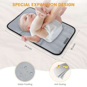 LOVEVOOK Diaper Bag Backpack,Diaper Bag Tote with Insulated Pockets,Baby Bag for Girl Boy with Changing Pad,Large Baby Diaper Bag with Pacifier Case,Anti-Theft Travel Backpack for Women,Black-Gray