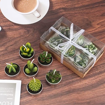Outee Cactus Tealight Candles for Parties and Home Decor