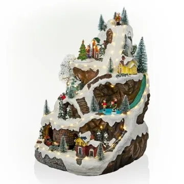 Alpine Corporation Winter Wonderland Set with LED Lights