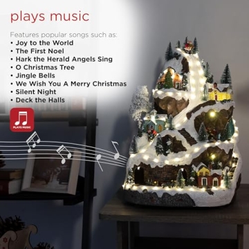 Alpine Corporation Winter Wonderland Set with LED Lights