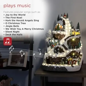 Alpine Corporation Winter Wonderland Set with LED Lights