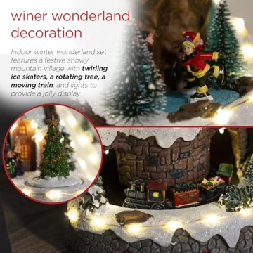 Alpine Corporation Winter Wonderland Set with LED Lights