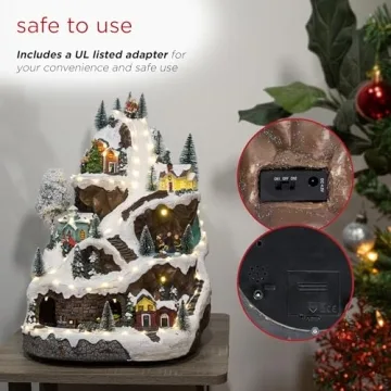 Alpine Corporation Winter Wonderland Set with LED Lights