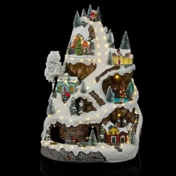 Alpine Corporation Winter Wonderland Set with LED Lights
