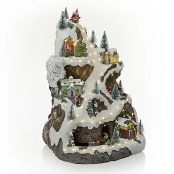 Alpine Corporation Winter Wonderland Set with LED Lights
