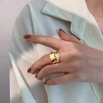 WAINIS 6 Pcs Adjustable Open Rings Set for Women