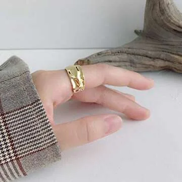 WAINIS 6 Pcs Adjustable Open Rings Set for Women