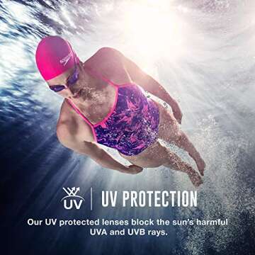 Speedo Women's Swim Goggles Mirrored Vanquisher 2.0, Full Rim