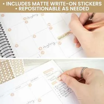 bloom daily planners Calendar Essentials Planner Stickers - 8 Sheets, 1629 Stickers Per Pack! - Color Coordinating Monthly Headings, Dates, Icons, Etc. - Aesthetic Boho
