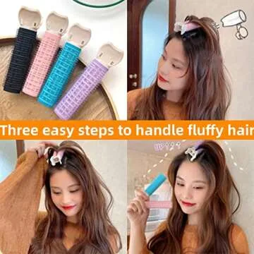 Dafeng Volumizing Hair Clips for Women, 10PCS Root Clips for Fluffy and Instant Hair Volume (Black, ...