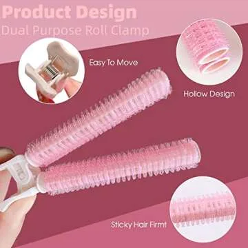 Dafeng Volumizing Hair Clips for Women, 10PCS Root Clips for Fluffy and Instant Hair Volume (Black, Pink, Blue, Purple, Red)