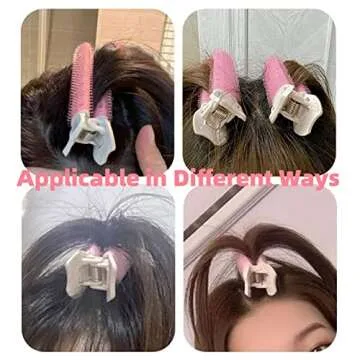 Dafeng Volumizing Hair Clips for Women, 10PCS Root Clips for Fluffy and Instant Hair Volume (Black, Pink, Blue, Purple, Red)
