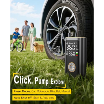 Ripom Portable Tire Inflator Fast Inflation with Digital Gauge