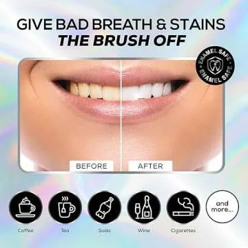 Venus Visage Activated Charcoal Toothpaste for Whitening - Effective Teeth Whitening Toothpaste for Surface Stains - Peppermint Flavor (3.7 oz/105 g)