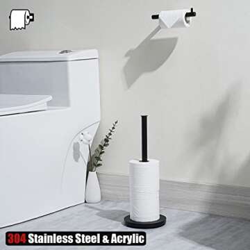 Stylish JQK Toilet Paper Storage Stand for Modern Bathrooms