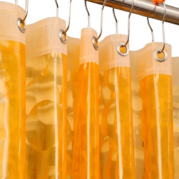Vibrant Ga-Geetopia 3D Orange Shower Curtain Liner
