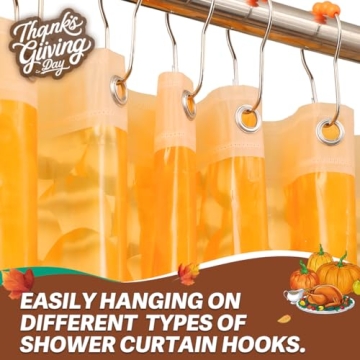 Vibrant Ga-Geetopia 3D Orange Shower Curtain Liner