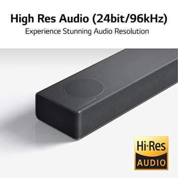 LG S80QY 3.1.3ch Sound bar with Wireless subwooer and Center Up-Firing, Dolby Atmos DTS:X, Works with Airplay2, Spotify HiFi, Alexa, High-Res Audio, IMAX Enhanced, LG TV Synergy, HDMI eARC
