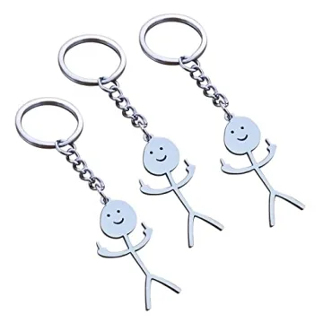 Unique Stainless Steel Funny Middle Finger Keychain for Friendship