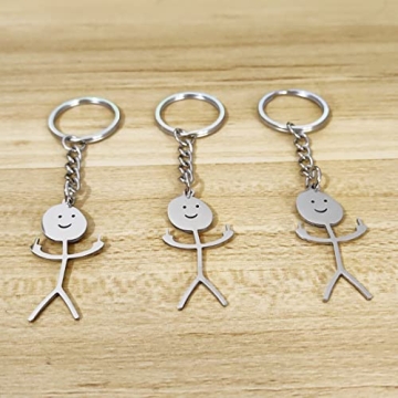 Funny Stainless Steel Middle Finger Keychain