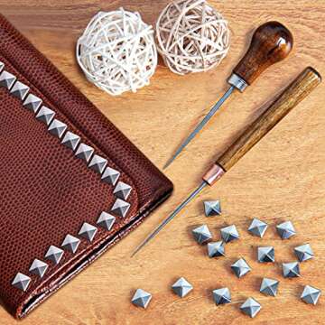 SBYURE 500 Pieces Square Rivets with Craft Tools for DIY